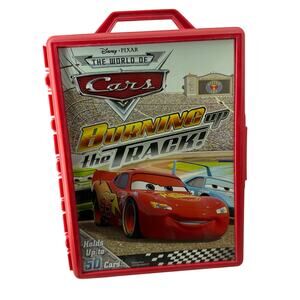 Disney Pixar The World of Cars Burning Up the Track!  50 Car Carrying Case